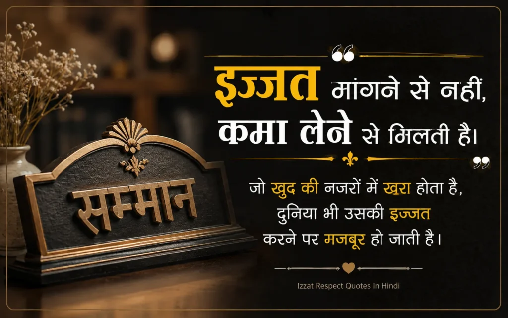 Izzat Respect Quotes In Hindi