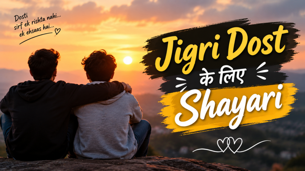 Jigri Dost Ke Liye Shayari: 130+ Sachchi Dosti Wali Original Lines Aur Status 2026 jigri dost ke liye shayari